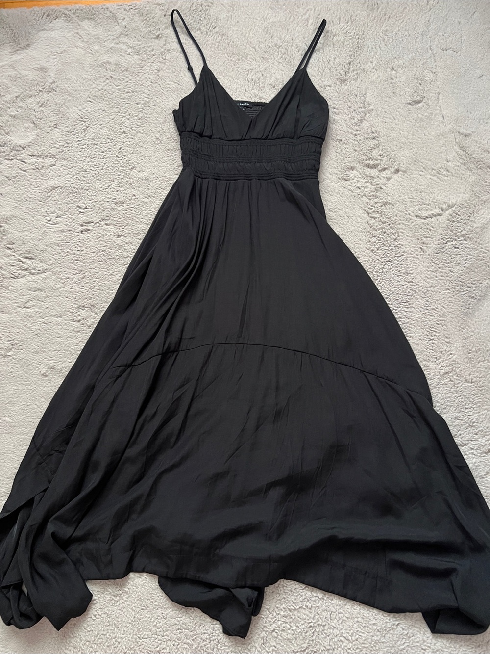 Blu Pepper Black Maxi Dress with Spaghetti Straps